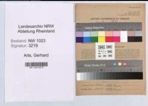 Entnazifizierung Gerhard Arts , geb. 05.03.1905 (Verwaltungsbemater)