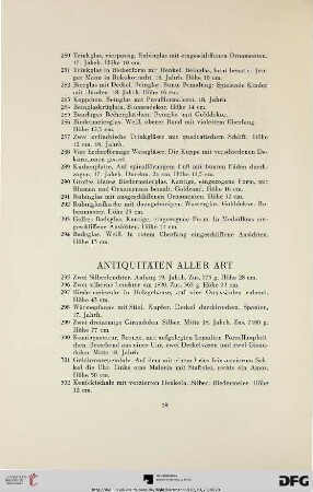 Antiquitäten aller Art (Nr. 295-327)