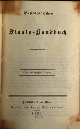 Genealogisches Staats-Handbuch. 66, 66. 1835