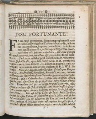 Jesu Fortunante!