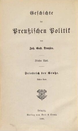 Geschichte der preußischen Politik, 5,3