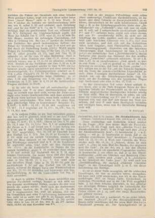 342-343 [Rezension] Jeremias, Joachim, Die Abendmahlsworte Jesu