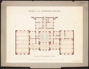 Universitätsbibliothek: Grundriss Hauptgeschoss Kopfbau