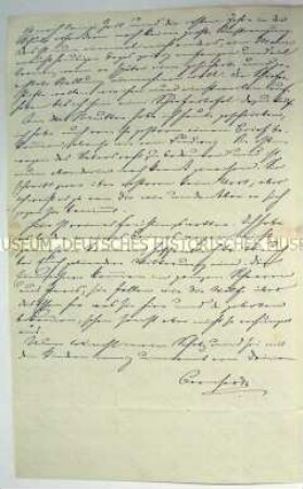 Brief von Bernhard Rostosky an seine Frau