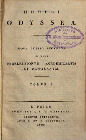 Homeri Odyssea, 1