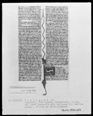 Bibel — Initiale S(i septuaginta), Folio 141verso