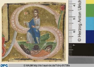 Initiale S: Auferstehung Christi