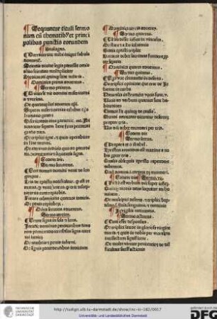 Sequuntur tituli sermonum cum thematibus et principalibus punctis eorundem.