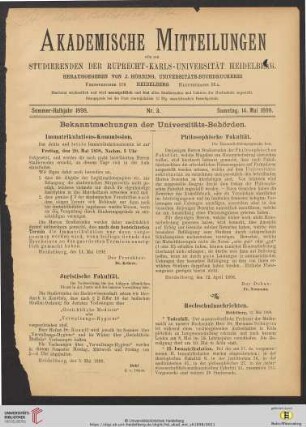 Nr. 3 (14. Mai 1898)