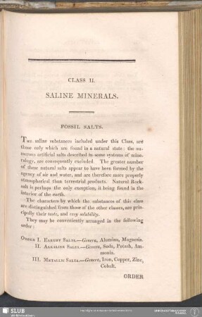 Class II. Saline Minerals