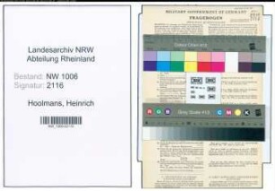 Entnazifizierung Heinrich Hoolmans , geb. 17.04.1894 ()