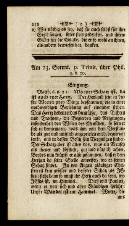 Am 23. Sonnt. p. Trinit. über Phil. 3. v. 20.