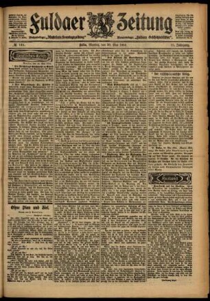 Ausgabe vom Montag, den 30. Mai 1904.