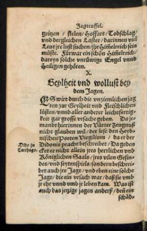 X. Geylheit und wollust bey dem Jagen.