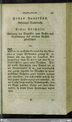 Erstes Hauptstück. Absolutes Naturrecht
