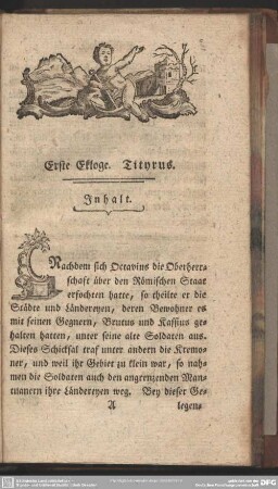 Erste Ekloge. Tityrus