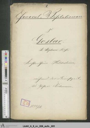 Goslar (St. Stephani): Visitationsakten