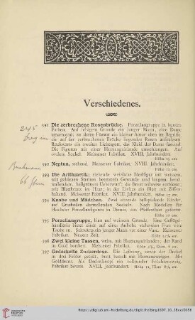 Verschiedenes (Nr. 391 - 418)