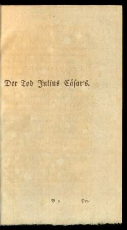 Der Tod Julius Cäsars