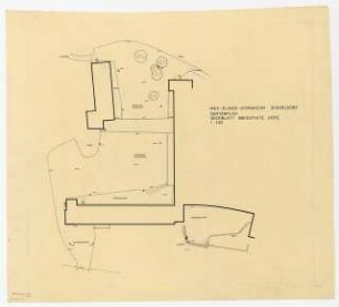 Grünflächen am Max-Planck-Gymnasium, Düsseldorf: Gartenplan Deckblatt befestigte Höfe 1:200