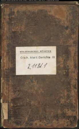 Hypothekenbuch des Stadtgerichts Bochum, Bd. 1