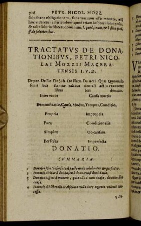 Tractatus De Donationibus.