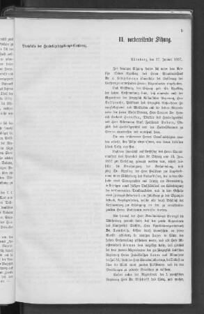 II. vorbereitende Sitzung.