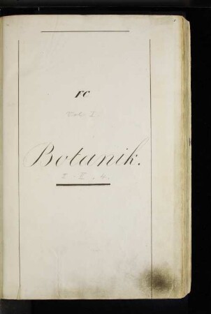 FCI, Naturgeschichte, C. Botanik, I.-II. 4. (Sammlungen): Realkatalog der Stadtbibliothek zu Hamburg