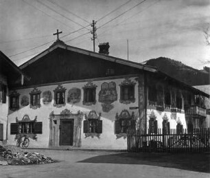 Oberammergau, Judasgasse 2. Handwerkerhaus (1701/1800). Straßenansicht