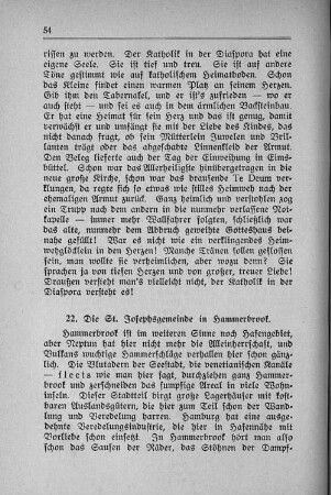 22. Die St. Josephsgemeinde in Hammerbrook.