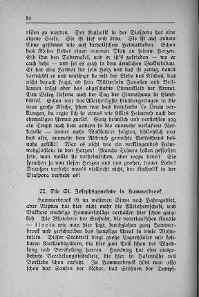 22. Die St. Josephsgemeinde in Hammerbrook.