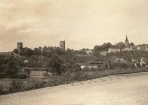 Kohren-Sahlis, Burgruine Kohren, Kirche und Kohren von Süden