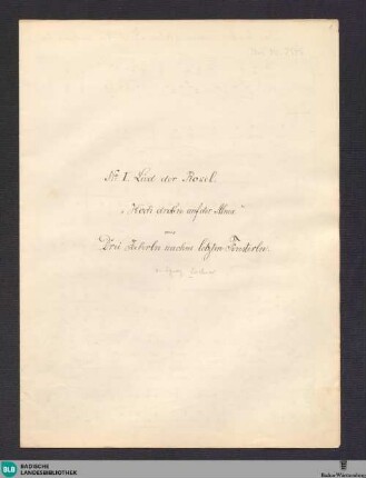 Drei Jahre nach'm letzten Fensterln. Excerpts - Don Mus.Ms. 2737