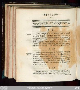 Phaenomena Consequentia.