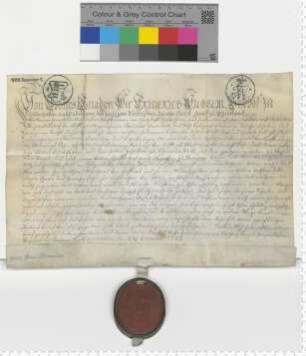 Lehnbrief der von Laffert, ausgestellt von Bischof Friedrich Wilhelm zu Hildesheim und Paderborn.