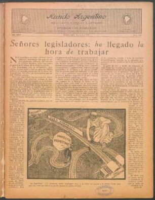 Señores legisladores: ha llegado la hora de trabajar