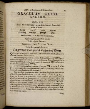 Oraculum CXXXI. Sacrum. - Oraculum CXL. Sacrum.