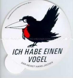 Aufkleber der Sozialdemokratischen Wählerinitiative zur Bundestagswahl 1983