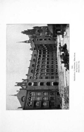 XIV. Städtisches Gymnasium, Hinterfront. Belzigerstrasse. Aufgenommen 1899