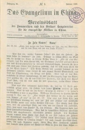 Jahrgang XI., 1890