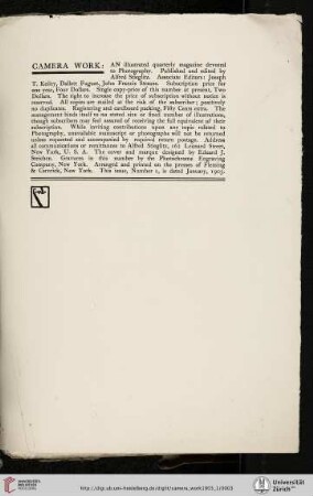 [Editors] Camera Work [masthead]