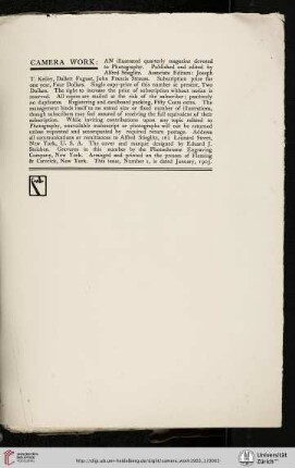 [Editors] Camera Work [masthead]