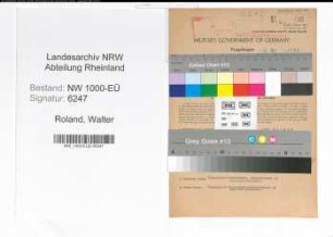 Entnazifizierung Walter Roland, geb. 06.10.1908 (Kaufm.Angest.)