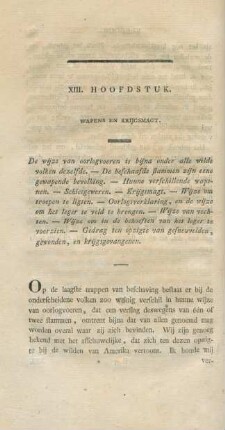 XIII. Hoofdstuk. Wapens en krijgsmagt