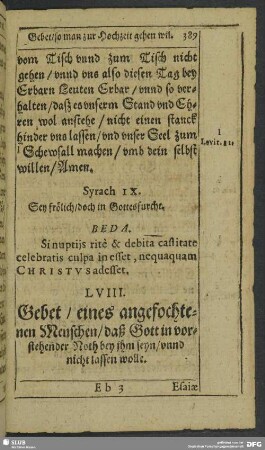 LVIII. Gebet, eines angefochtenen Menschen, daß ihn Gott nicht lassen wolle