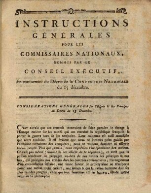 Instructions Générales Pour Les Commissaires Nationaux