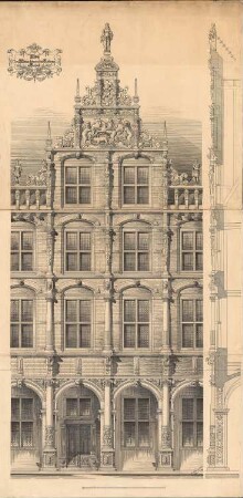 Rathaus, Bocholt: Ansicht Mittelgiebel