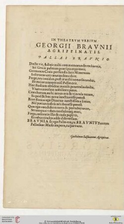 In Theatrum Urbium Georgii Braunii