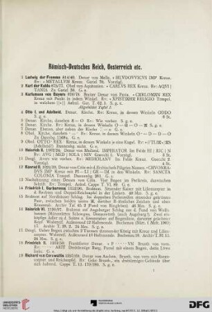 Römisch-Deutsches Reich, Oesterreich etc. (Nr. 1-297)