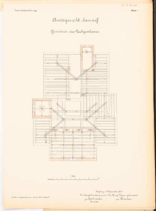 Amtsgericht, Hennef: Grundriss DG 1:100